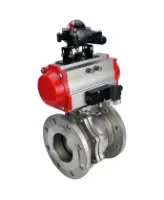 Кран шаровой DN.ru BV3232P(2pc)-FP-F-ISO-R Ду250 Ру16 полнопроходной двухходовой, нержавеющая сталь 316, фланцевый, уплотнение - PTFE, с пневмоприводом PA-DA-160 двойного действия, пневмораспределителем 4M310-08 DC24V и БКВ APL-210N
