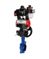 Затвор дисковый поворотный DN.ru WBV1432N-2W-Fb-H Ду125 Ру16, чугун GGG50, нержавеющая сталь 316L, NBR, с пневмоприводом PA-DA-105, пневмораспределителем 4M310-08 AC220V, БКВ APL-410N EX, ручным дублером MON3-700-T38-ISO и БПВ AFC2000