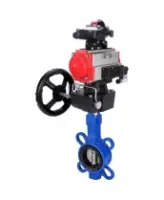 Затвор дисковый поворотный DN.ru WBV1132N-2W-Fb-H Ду125 Ру16, корпус - чугун GG25, диск - нержавеющая сталь 316L, уплотнение - NBR, с пневмоприводом PA-DA-105, пневмораспределителем 4M320-10 AC220V, ручным дублером MON3-700-T38-ISO и БКВ APL-210N