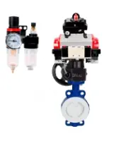 Затвор дисковый поворотный DN.ru WBV3434Pf-2W-Fb-R Ду250 Ру16 корпус - углеродистая сталь WCB, диск - углеродистая сталь WCB, футерованный PTFE, уплотнение - PTFE, с PA-DA-130, 4V320-08 AC220V, APL-410N EX, MON3-700-T38-ISO и AFC2000