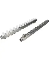 Коллекторная группа DN.ru GC4-31-12 1″ Ду25 Ру10 отводов — 12, в сборе с терморегулирующими клапанами и запорно-балансировочными клапанами, дренажным краном и воздухоотводчиком, с заглушками, без переходников, корпус - нержавеющая сталь AISI 304