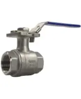 Кран шаровой DN.ru BV3232P(2pc)-FP-T-ISO-H Ду25 Ру63 полнопроходной двухходовой, нержавеющая сталь 316, внутренняя резьба, уплотнение - PTFE, с ISO-фланцем и рукояткой, 11х11, F04/F05