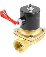 Клапан электромагнитный DN.ru VS100-ET-NC-220VAC 1 1/4″ Ду32 Ру10, соленоидный двухходовой, корпус - латунь, уплотнение - EPDM, резьбовой, нормально-закрытый, прямого действия, катушка - 220В