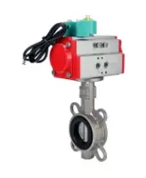 Затвор дисковый поворотный DN.ru WBV3131V-2W-Fb-H Ду50 Ру16 межфланцевый, корпус - нержавеющая сталь 304, диск - нержавеющая сталь 304, уплотнение - VITON, с пневмоприводом PA-SA-083 и магнитным переключателем ALS200D