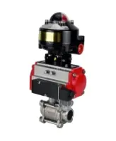 Кран шаровой DN.ru BV3232P(3pc)-FP-W-ISO-H Ду80 Ру25 полнопроходной двухходовой, корпус - нержавеющая сталь SS316, под приварку, уплотнение - PTFE, с пневмоприводом PA-SA-130, пневмораспределителем 4M310-08 220В NAMUR и БКВ APL-510N-EX