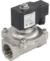 Клапан электромагнитный DN.ru VS231-ET-NC-220VAC 1″ Ду25 Ру10, соленоидный двухходовой, корпус - нержавеющая сталь 304, уплотнение - EPDM, резьбовой, нормально-закрытый, прямого действия, катушка - 220В