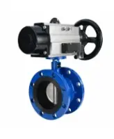 Затвор дисковый поворотный DN.ru WBV1331E-2W-F-H Ду50 Ру16 фланцевый, корпус - чугун GGG40, диск - нержавеющая сталь 304, уплотнение - EPDM, с пневмоприводом DN.ru PA-DA-105-1 и пневмораспределителем 4M310-08 AC220V
