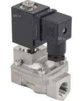 Клапан электромагнитный DN.ru VS431-ET-NC-24VDC 3/8″ Ду10 Ру16, соленоидный двухходовой, корпус - нержавеющая сталь 304, уплотнение - EPDM, резьбовой, нормально-закрытый, пилотный, катушка - 24В