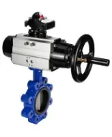 Затвор дисковый поворотный DN.ru WBV1631N-2W-Fb-H Ду150 Ру16 LUG корпус - чугун QT450, диск - нержавеющая сталь 304, уплотнение - NBR, с пневмоприводом PA-DA-105-1 и БКВ APL-210N