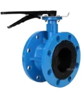 Затвор дисковый поворотный DN.ru WBV1331E-2W-F-H Ду125 Ру16 фланцевый, корпус - чугун GGG40, диск - нержавеющая сталь 304, уплотнение - EPDM, с рукояткой, с ISO-фланцем F07, квадрат штока 14х14