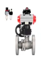 Кран шаровой DN.ru BV3232P(2pc)-FP-F-ISO-H WDVF Ду80 Ру16 полнопроходной, фланцевый, нержавеющая сталь 316, PTFE, с пневмоприводом PA-DA-105, пневмораспределителем 4M320-08 AC220V, БКВ APL-410N EX, БПВ AFC2000 и ручным дублером MON2-450-T28-ISO