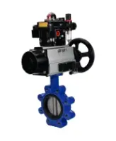 Затвор дисковый поворотный DN.ru WBV1631N-2W-Fb-H Ду150 Ру16 LUG корпус - чугун QT450, диск - нержавеющая сталь 304, уплотнение - NBR, с пневмоприводом PA-DA-105-1, пневмораспределителем 4M310-08 DC24V, БКВ APL-410N EX и БПВ AFC2000