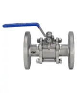 Кран шаровой DN.ru BV3232P(3pc)-FP-F-H Ду20 Ру40, полнопроходной, трехсоставной, нержавеющая сталь 316, уплотнение - PTFE, фланцевый с рукояткой 9х9