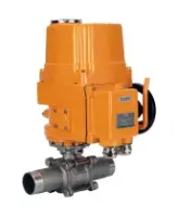 Кран шаровой DN.ru BV3232P(3pc)-FP-W-ISO-H LONG Ду25 Ру63 полнопроходной, корпус - нержавеющая сталь 316, уплотнение - PTFE, под приварку, с 1/4-оборотным электроприводом взрывозащищенным DN.ru QT-EX-010EM-O2-220VAC-У1 220В