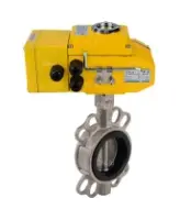 Затвор дисковый поворотный DN.ru WBV3131V-2W-Fb-H Ду100 Ру16 межфланцевый, корпус - нержав.сталь 304, диск - нержав.сталь 304, уплотнение - VITON, с электроприводом QT-N-010EM-A1-220VAC-У1 c датчиком обратной связи и входным управл.сигналом 4-20мА DAR