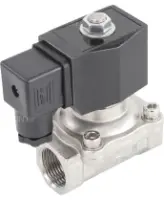 Клапан электромагнитный DN.ru VS231-ET-NC-24VDC 3/4″ Ду20 Ру7, соленоидный двухходовой, корпус - нержавеющая сталь 304, уплотнение - EPDM, резьбовой, нормально-закрытый, прямого действия, катушка - 24В