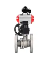 Кран шаровой DN.ru BV3232P(2pc)-FP-F-ISO-H WDVF Ду80 Ру16 полнопроходной, фланцевый, корпус - нержавеющая сталь 316, уплотнение - PTFE, с пневмоприводом PA-DA-105, пневмораспределителем 4M310-08 AC220V, БКВ APL-210N и ручным дублером MON2-450-T28-ISO