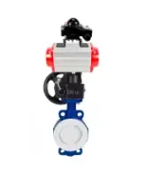 Затвор дисковый поворотный DN.ru WBV3434Pf-2W-Fb-R Ду250 Ру16 корпус - углеродистая сталь WCB, диск - углеродистая сталь WCB, футерованный PTFE, уплотнение - PTFE, с DN.ru PA-DA-130, БКВ DN.ru APL-210N и ручным дублером DN.ru MON3-700-T38-ISO