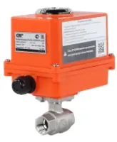 Кран шаровой DN.ru BV3232P(2pc)-FP-T-ISO-H Ду20 Ру63 полнопроходной двухходовой, нержавеющая сталь 316, внутренняя резьба, уплотнение - PTFE, с электроприводом четвертьоборотным QT-N-003EM-O1-220VAC-У1 MINI