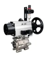 Кран шаровой DN.ru BV3232P(3pc)-FP-SW-ISO-H Ду100 Ру63 полнопроходной, корпус - нержавеющая сталь SS316, под приварку, с пневмоприводом PA-DA-105-1, пневмораспределителем 4M310-08 AC220V, БПВ AFC2000
