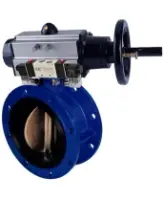 Затвор дисковый поворотный DN.ru WBV1331E-2W-F-H Ду50 Ру16, фланцевый, корпус - чугун GGG40, диск - нержавеющая сталь 304, уплотнение - EPDM, с пневмоприводом PA-DA-105-1, с пневмораспределителем 4V320-08 AC220V