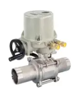 Кран шаровой DN.ru BV3232P(3pc)-FP-W-ISO-H LONG Ду65 Ру25 полнопроходной, корпус - нержавеющая сталь 316, уплотнение - PTFE, под приварку, с 1/4-оборотным электроприводом ГЗ-ОФВ-70/5.5М 220В