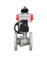 Кран шаровой DN.ru BV3232P(2pc)-FP-F-ISO-H WDVF Ду80 Ру16 полнопроходной, фланцевый, нержавеющая сталь 316, PTFE, с пневмоприводом PA-DA-105, пневмораспределителем 4M310-08 DC24V, БКВ APL-410N EX и ручным дублером MON2-450-T28-ISO