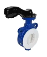 Затвор дисковый поворотный DN.ru WBV3434Pf-2W-Fb-H Ду65 Ру16 корпус - углеродистая сталь WCB, диск - углеродистая сталь WCB, футерованный PTFE, уплотнение - PTFE, межфланцевый, с рукояткой