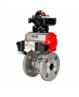 Кран шаровой DN.ru BV3232P(2pc)-FP-F-ISO-H Ду80 Ру16 полнопроходной фланцевый, корпус - нержавеющая сталь SS316, уплотнение - PTFE, с пневмоприводом PA-SA-130, пневмораспределителем 4M320-08 AC220V и БКВ APL-210N