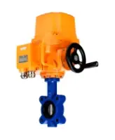 Затвор дисковый поворотный DN.ru WBV1631N-2W-Fb-H Ду150 Ру16 LUG межфланцевый, корпус - чугун QT450, диск - нержавеющая сталь 304, уплотнение - NBR, с электроприводом DN.ru QT-EX-020EM-O2-220VAC-У1 220В
