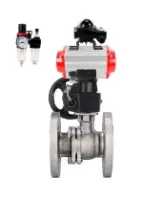 Кран шаровой DN.ru BV3232P(2pc)-FP-F-ISO-H WDVF Ду80 Ру16 полнопроходной, фланцевый, нержавеющая сталь 316, PTFE, с пневмоприводом PA-DA-105, пневмораспределителем 4M310-08 DC24V, БКВ APL-210N, БПВ AFC2000 и ручным дублером MON2-450-T28-ISO