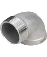 Отвод (уголок) DN.ru ВР-НР-304 1 1/2″ Ду40 Ру16 угол 90°, корпус - нержавеющая сталь 304, присоединение - внутренняя / наружная резьба