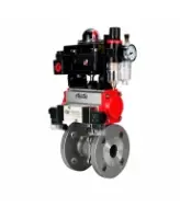 Кран шаровой DN.ru BV3232P(2pc)-FP-F-ISO-H Ду80 Ру16 полнопроходной фланцевый, корпус - нержавеющая сталь SS316, уплотнение - PTFE, с пневмоприводом PA-SA-130, пневмораспределителем 4M320-08 AC220V, БКВ APL-410N EX и БПВ AFC2000