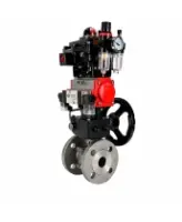 Кран шаровой DN.ru BV3232P(2pc)-FP-F-ISO-H Ду50 Ру16 полнопроходной фланцевый, корпус - нерж.сталь SS316, уплотнение - PTFE, с пн.приводом PA-DA-083, пн.распределителем 4M320-08 AC220V, БКВ APL-410N EX, ручным дублером MON2-450-T28-ISO и БПВ AFC2000