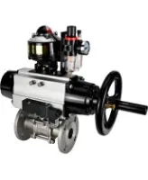 Кран шаровой DN.ru BV3232P(3pc)-FP-F-ISO-H Ду100 Ру25 фланцевый корпус - нержавеющая сталь 316, полнопроходной, уплотнение - PTFE, с пневмоприводом PA-DA-105-1, пневмораспределителем 4M310-08 AC220V, БКВ APL-510N Ex, БПВ AFC2000