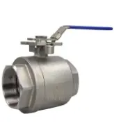 Кран шаровой DN.ru BV3232P(2pc)-FP-T-ISO-H Ду100 Ру40 полнопроходной двухходовой, нержавеющая сталь 316, внутренняя резьба, уплотнение - PTFE, с ISO-фланцем и рукояткой, 19х19, F07/F10