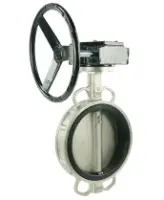Затвор дисковый поворотный DN.ru WBV3232E-2W-Fb-H Ду150 Ру16, корпус - сталь 316L, диск - сталь 316L, уплотнение - EPDM,с редуктором DN.ru RDN RQN3-150Z-T24