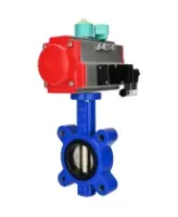 Затвор дисковый поворотный DN.ru WBV1616E-2W-Fb-H Ду50 Ру16 LUG межфланцевый, корпус - чугун QT450, диск - чугун QT450, уплотнение - EPDM, с пневмоприводом PA-SA-083, пневмораспределителем 4M310-08 220В NAMUR и магнитным переключателем ALS200D