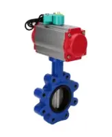 Затвор дисковый поворотный DN.ru WBV1631N-2W-Fb-H Ду150 Ру16 LUG корпус - чугун QT450, диск - нержавеющая сталь 304, уплотнение - NBR, с пневмоприводом PA-DA-105 и магнитным переключателем ALS200D