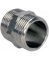 Ниппель DN.ru Н-304-НР-НР 1 1/2″ Ду40 Ру20, корпус - нержавеющая сталь AISI 304, присоединение - наружная/наружная резьба, тип резьбы - BSPT