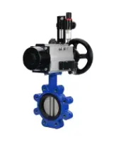 Затвор дисковый поворотный DN.ru WBV1631N-2W-Fb-H Ду150 Ру16 LUG корпус - чугун QT450, диск - нержавеющая сталь 304, уплотнение - NBR, с пневмоприводом PA-DA-105-1, пневмораспределителем 4M310-08 DC24V и БПВ AFC2000