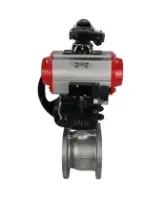 Кран шаровой DN.ru BV3232P-FP-Fb-ISO-H Ду15 Ру16, корпус - сталь 316, уплотнение - PTFE, полнопроходной, межфланцевый с пневмоприводом DN.ru PA-DA-052, ручным дублером MON1-250-T26-ISO, пневмораспределителем 4M310-08 DC24V и БКВ APL-210N