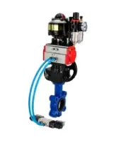 Затвор дисковый поворотный DN.ru WBV1616E-2W-Fb-H Ду125 Ру16 LUG, корпус - чугун, диск - чугун, уплотнение - EPDM, с пневмоприводом PA-DA-105, пневмораспределителем 4M320-08 AC220V, ручным дублером MON3-700-T38-ISO, БКВ APL-510N EX и БПВ AFC2000