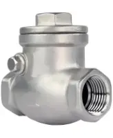 Клапан обратный поворотный DN.ru VCT3232-T 1 1/2″ Ду40 Ру16 WDVF резьбовой, корпус - нержавеющая сталь AISI 316, диск - нержавеющая сталь AISI 316, уплотнение - PTFE
