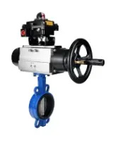 Затвор дисковый поворотный DN.ru WBV1432N-2W-Fb-H Ду125 Ру16, корпус - чугун GGG50, диск - нержавеющая сталь 316L, уплотнение - NBR, с пневмоприводом DN.ru PA-DA-105-1 двойного действия, пневмораспределителем 4M310-08 DC24V, БКВ APL-410N EX