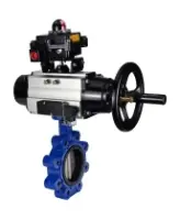 Затвор дисковый поворотный DN.ru WBV1631N-2W-Fb-H Ду150 Ру16 LUG корпус - чугун QT450, диск - нержавеющая сталь 304, уплотнение - NBR, с пневмоприводом PA-DA-105-1, пневмораспределителем 4M310-08 DC24V и БКВ APL-410N EX