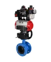 Затвор дисковый поворотный DN.ru WBV1313E-2W-F-H Ду100 Ру16 фланцевый, корпус - чугун GGG40, диск - чугун GGG40, EPDM, с пневмоприводом PA-DA-105, пневмораспределителем 4M310-08 AC220V, БКВ APL-410N EX, ручным дублером MON1-250-T26-ISO и БПВ AFC2000