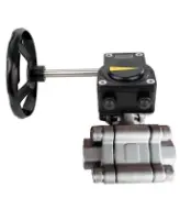 Кран шаровой DN.ru BV3232P(3pc)-FP-SW-ISO-H Ду100 Ру63 полнопроходной, корпус - нержавеющая сталь SS316, под приварку, с редуктором HAM RQN3-540Z-T36