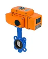 Затвор дисковый поворотный DN.ru WBV1631E-2W-Fb-ISO-H Ду100 Ру25 межфланцевый, корпус - чугун QT450, диск - нержавеющая сталь 304, уплотнение - EPDM, с электроприводом DN.ru QT-N-008EM-A1-220VAC-У1-HARK