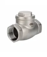 Клапан обратный DN.ru VCT3232-T 1 1/2″ Ду40 Ру16 ZGY резьбовой, поворотный, корпус - нержавеющая сталь CF8М/AISI 316, диск - нержавеющая сталь CF8М/AISI 316, уплотнение - PTFE